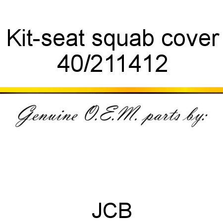 Kit-seat squab cover 40/211412