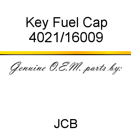 Key, Fuel Cap 4021/16009