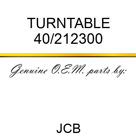 TURNTABLE 40/212300