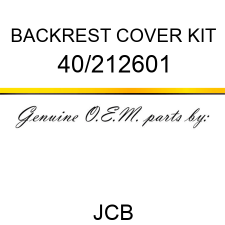 BACKREST COVER KIT 40/212601