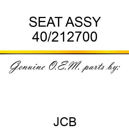 SEAT ASSY 40/212700