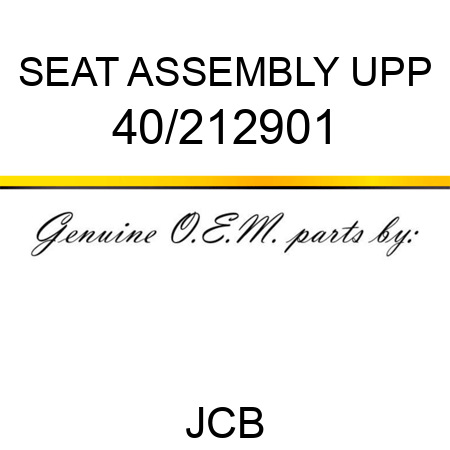 SEAT ASSEMBLY, UPP 40/212901