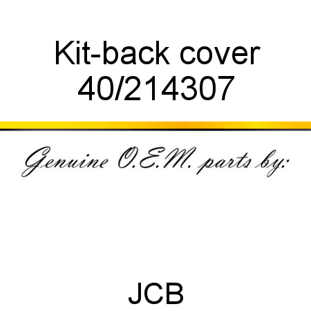 Kit-back cover 40/214307