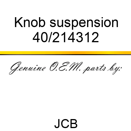 Knob suspension 40/214312