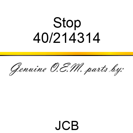 Stop 40/214314