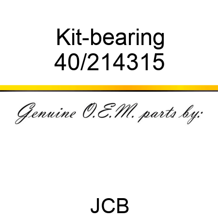 Kit-bearing 40/214315