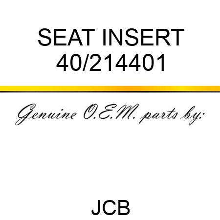 SEAT INSERT 40/214401