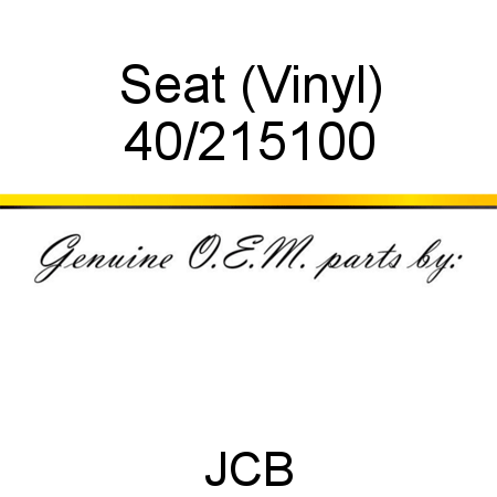 Seat, (Vinyl) 40/215100