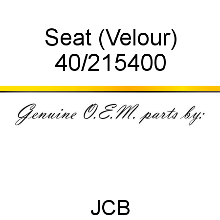 Seat, (Velour) 40/215400