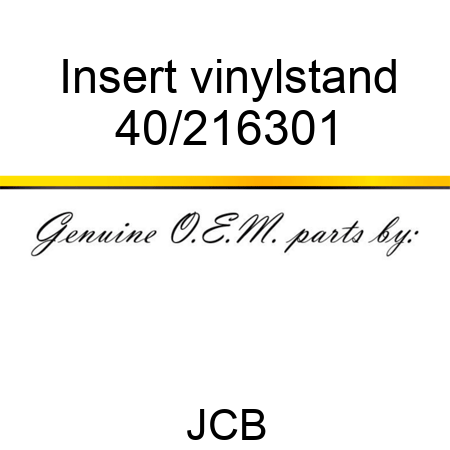 Insert vinyl,stand 40/216301