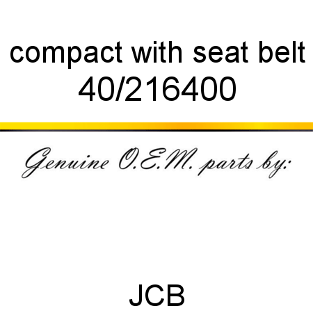 compact, with seat belt 40/216400