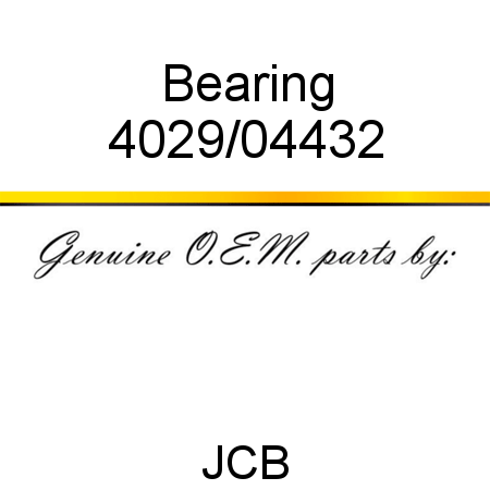 Bearing 4029/04432