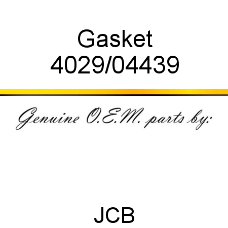 Gasket 4029/04439
