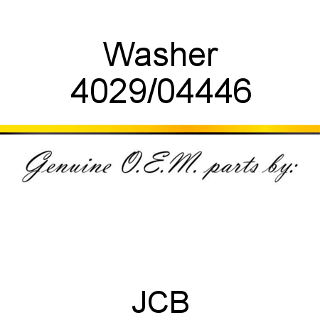 Washer 4029/04446