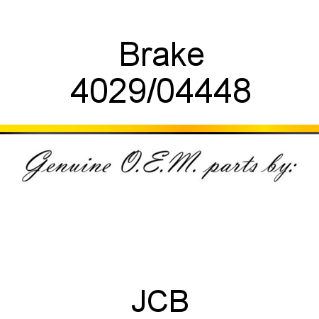 Brake 4029/04448