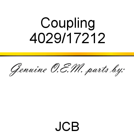 Coupling 4029/17212