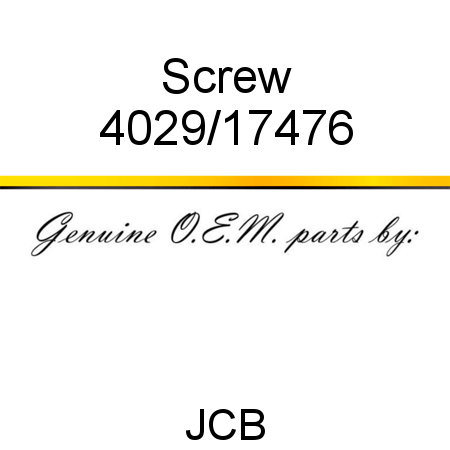 Screw 4029/17476