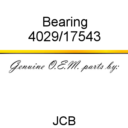 Bearing 4029/17543