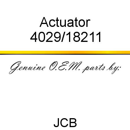 Actuator 4029/18211