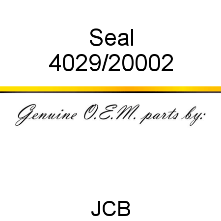Seal 4029/20002