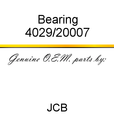 Bearing 4029/20007