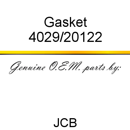 Gasket 4029/20122