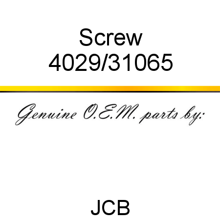 Screw 4029/31065