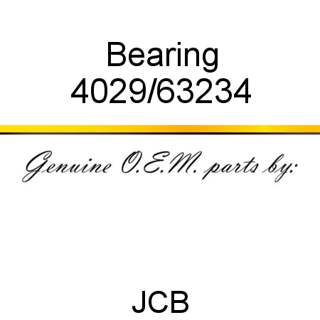 Bearing 4029/63234