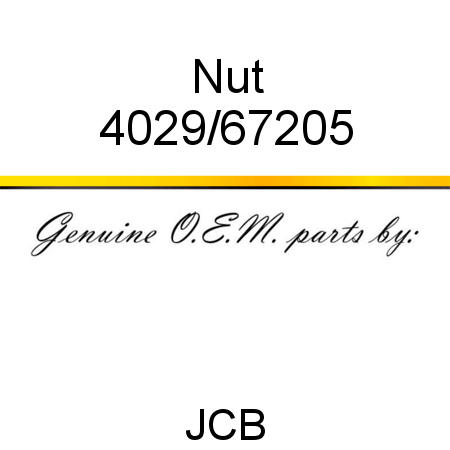Nut 4029/67205