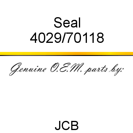 Seal 4029/70118