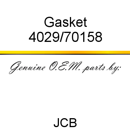 Gasket 4029/70158