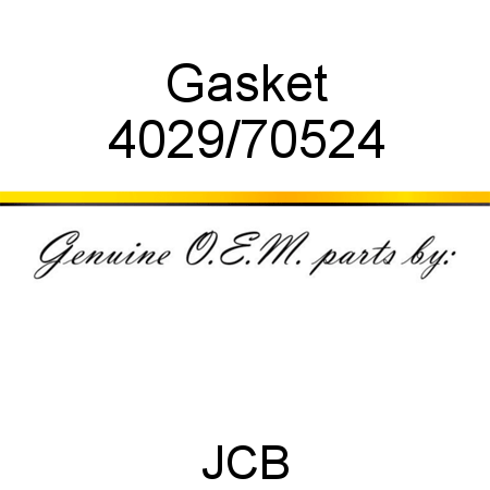 Gasket 4029/70524