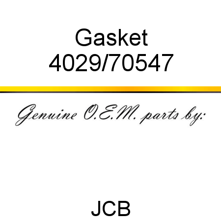 Gasket 4029/70547
