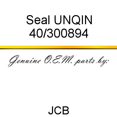 Seal, UNQIN 40/300894