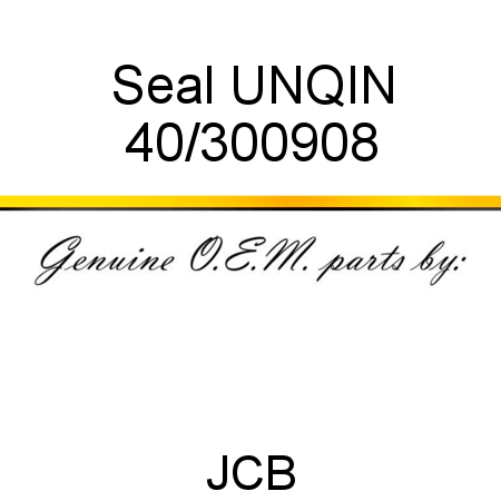 Seal, UNQIN 40/300908