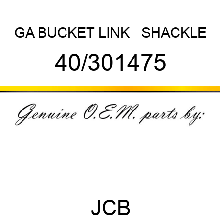 GA BUCKET LINK + SHACKLE 40/301475