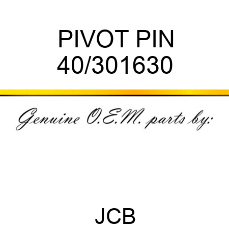 PIVOT PIN 40/301630