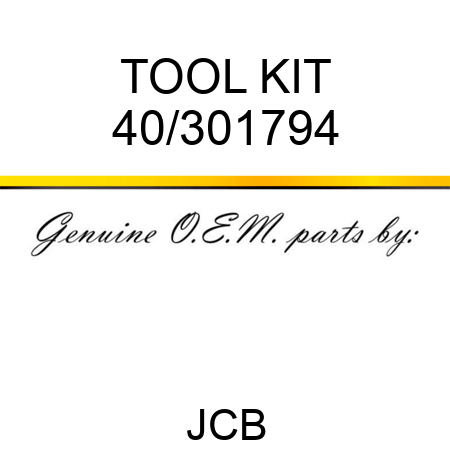 TOOL KIT 40/301794