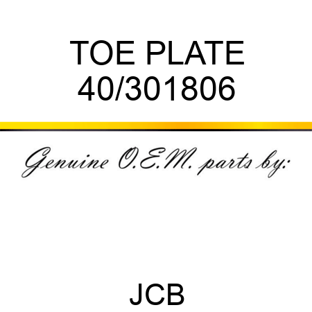 TOE PLATE 40/301806