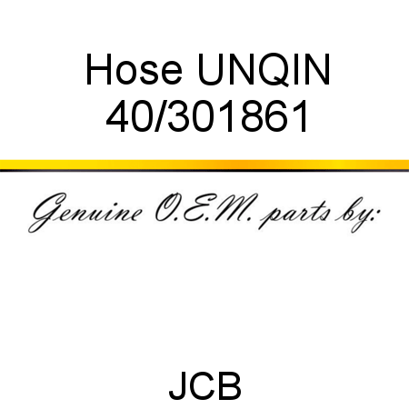 Hose, UNQIN 40/301861