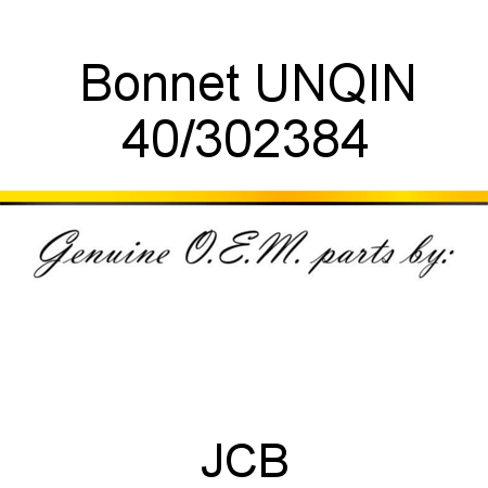 Bonnet, UNQIN 40/302384