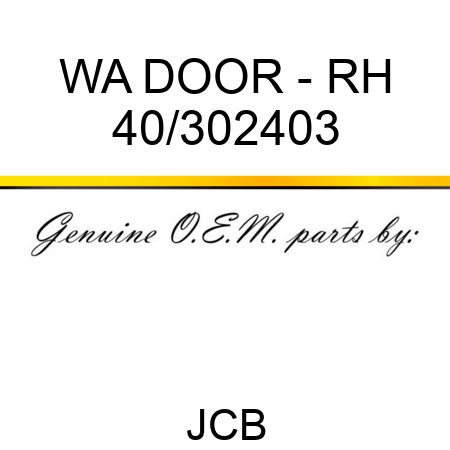 WA DOOR - RH 40/302403