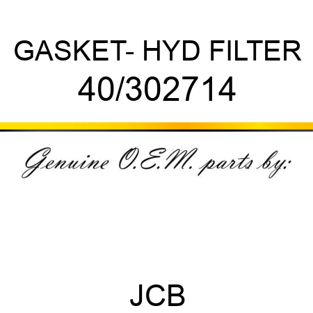 GASKET- HYD FILTER 40/302714