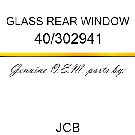 GLASS REAR WINDOW 40/302941