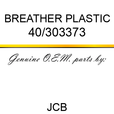 BREATHER PLASTIC 40/303373