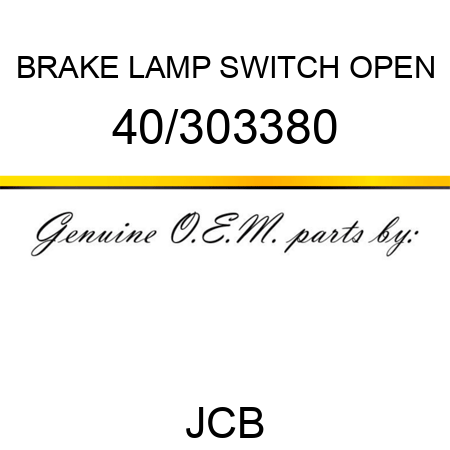 BRAKE LAMP SWITCH OPEN 40/303380