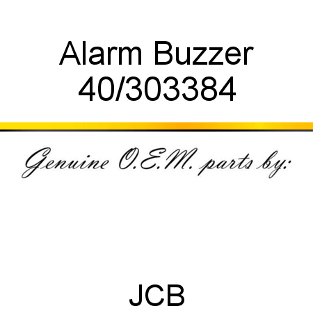 Alarm, Buzzer 40/303384
