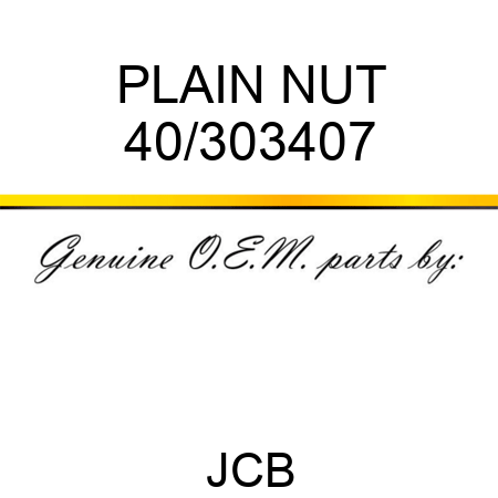 PLAIN NUT 40/303407