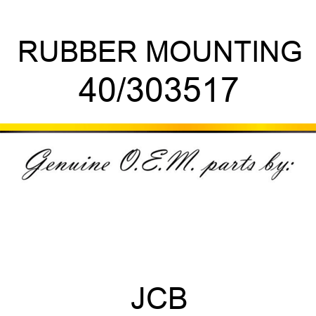 RUBBER MOUNTING 40/303517