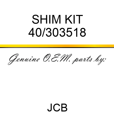 SHIM KIT 40/303518